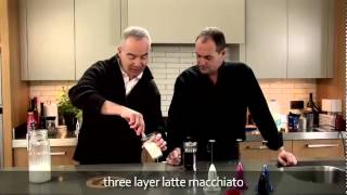 aerolatte  milk frother makes three layer caffè latte macchiato [upl. by Adriena154]