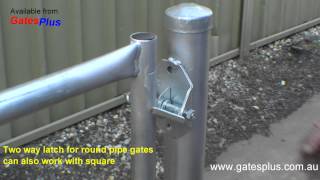 Gate Latch 2 way for round pipe and square [upl. by Nevram]