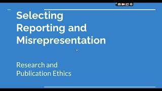 Selective Reporting and Misrepresentation of data Research and Publication ethics Phd coursework [upl. by Yenots]