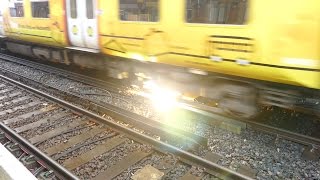 Merseyrail 507 009 making arcs at Birkdale station [upl. by Atinej]