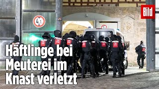 Gefängnismeuterei Polizei stürmt Knast in Thüringen  JVA Untermaßfeld [upl. by Airat]